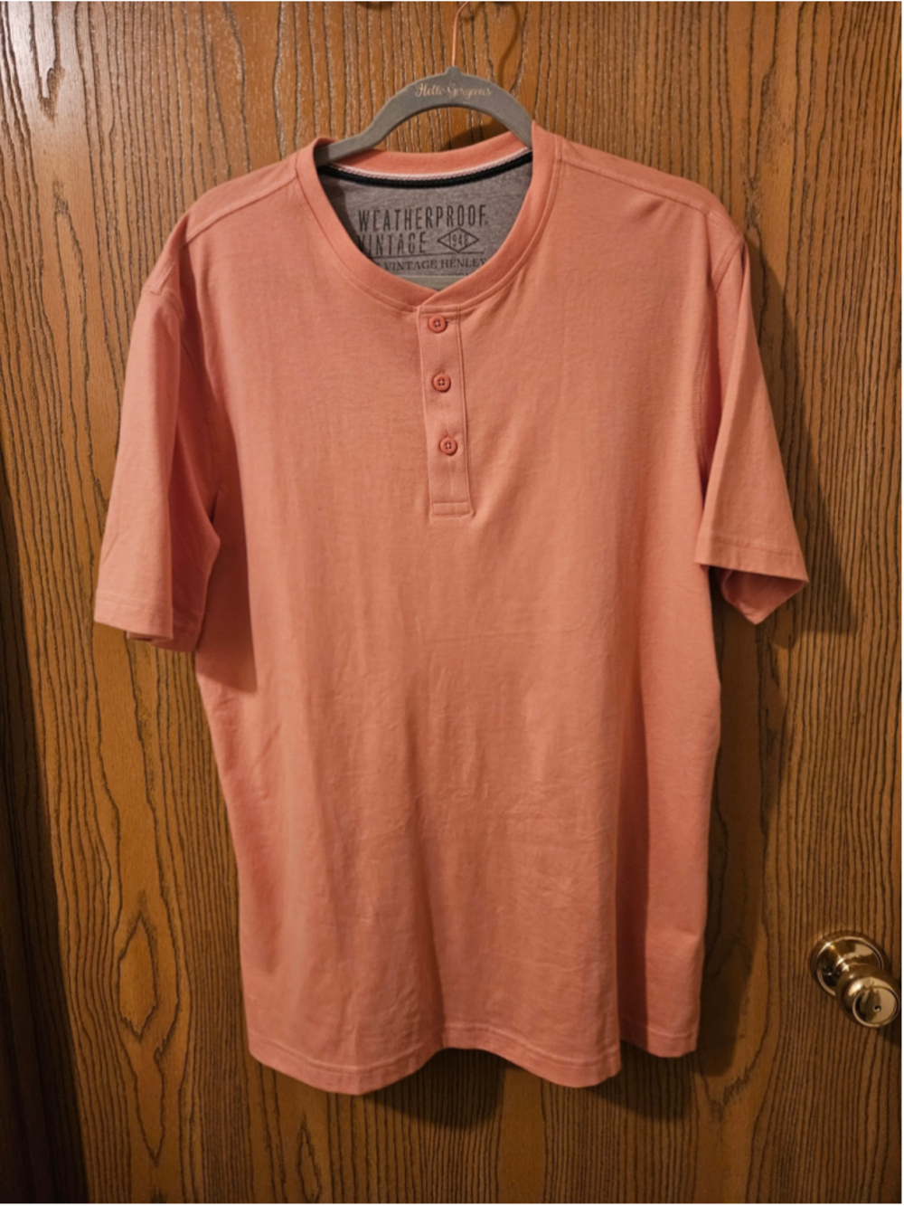 Vintage Henley Short Sleeve Tee Size L